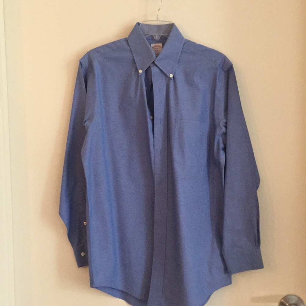 Men's 14 1/2 dress shirt blue gently worn blue